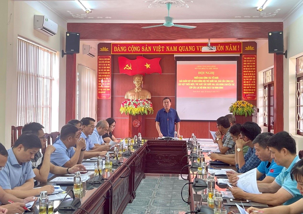 Hội nghị Triển khai các giải thể thao trong Tháng 7, 8 năm 2023 tại Ninh Bình