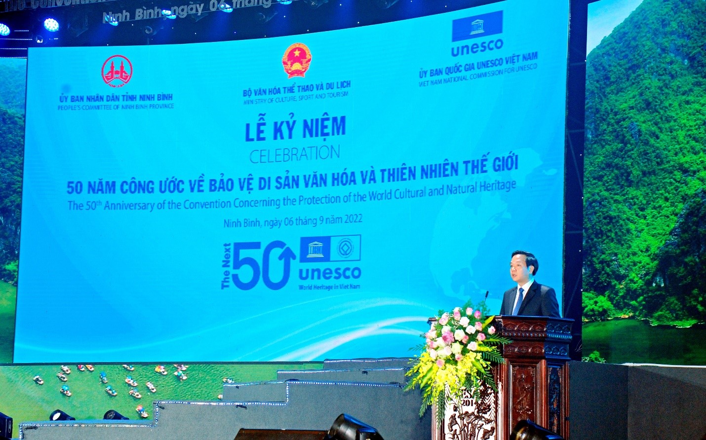 Tổ chức Lễ Kỷ niệm 50 năm Công ước về Bảo vệ di sản văn hóa và thiên nhiên thế giới tại Ninh Bình