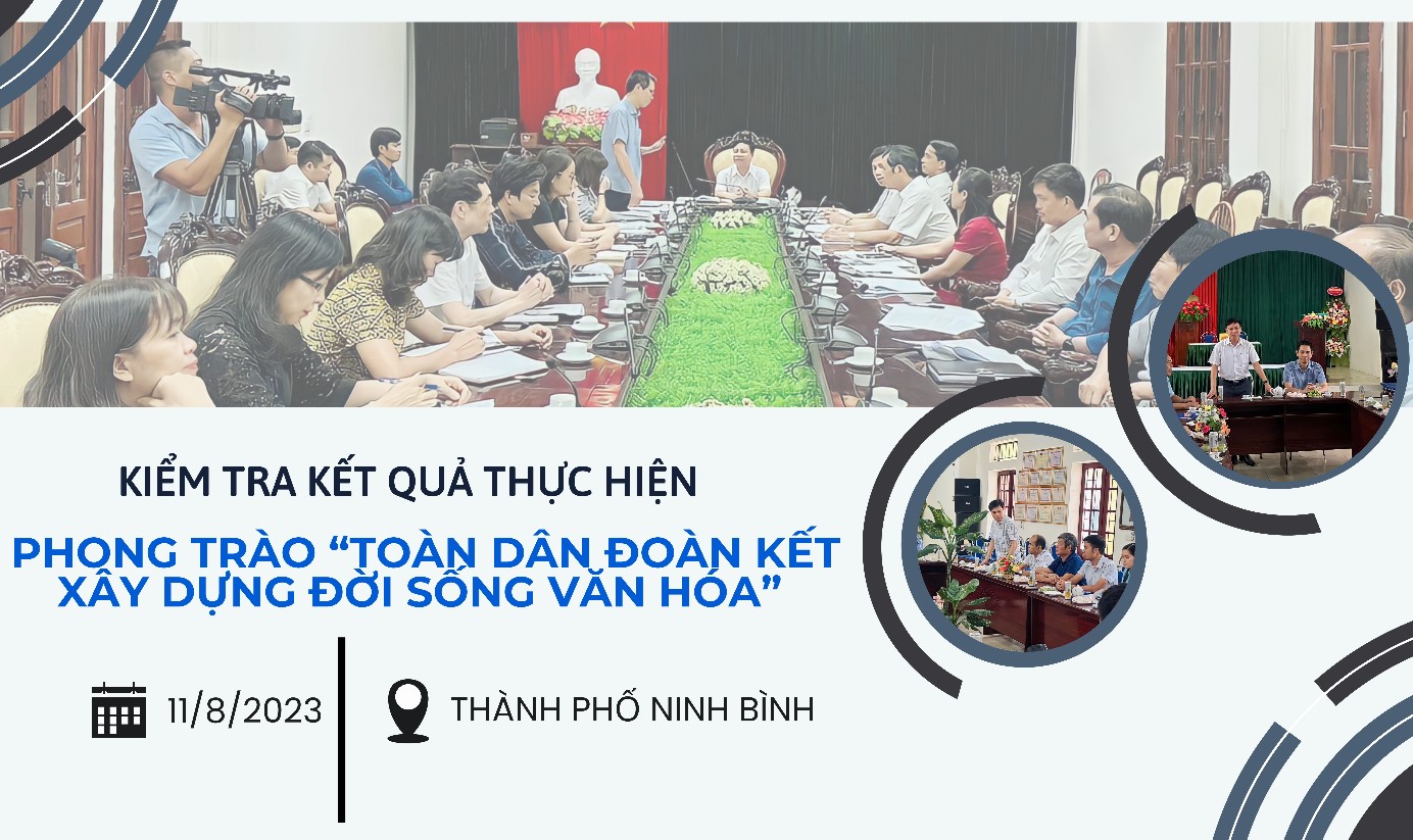 Bộ Văn hóa Thể thao và Du lịch kiểm tra việc triển khai, thực hiện Phong trào trên địa bàn Thành phố Ninh Bình