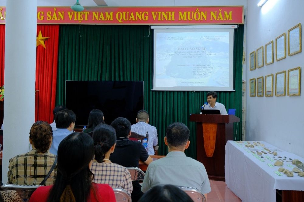 Hội nghị báo cáo sơ bộ kết quả khai quật khảo cổ học hang Ông Giao, thôn Hang Nước, xã Quang Sơn, thành phố Tam Điệp
