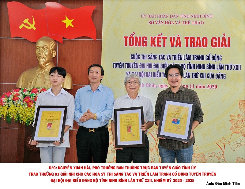 Tổng kết và trao giải Cuộc thi sáng tác và triển lãm tranh cổ động tuyên truyền Đại hội đại biểu Đảng bộ tỉnh Ninh Bình lần thứ XXII và Đại hội đại biểu toàn quốc lần thứ XIII của Đảng